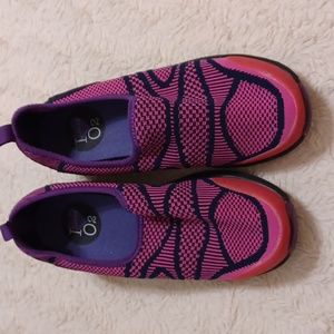 Sanita I0 2 Danish design pink and black woven knit shoe, sz 39 (8 1/2 US) NWOT